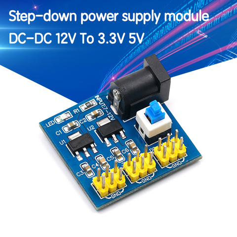 Módulo de fuente de alimentación de DC-DC 12V a 3,3 V 5V Buck Step down para Arduino ► Foto 1/6