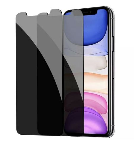 Protector de pantalla de vidrio templado para iPhone, Protector de pantalla antiespía para privacidad de teléfono móvil iPhone 11 Pro XS Max XR, 2 unidades ► Foto 1/6