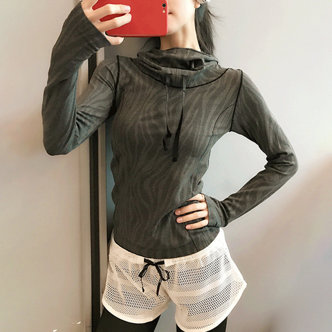 SALSPOR-Ropa deportiva de manga larga para mujer, ropa de gimnasio, Otoño, entrenamiento para correr, sudadera deportiva para exteriores, ropa activa para mantener el calor ► Foto 1/6