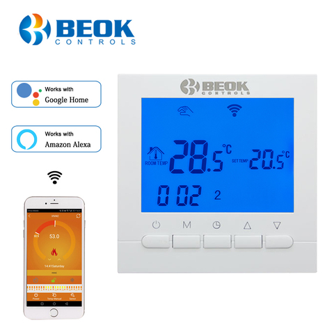 BEOK-termostato de calefacción para habitación, controlador de temperatura para calderas de Gas programable BOT-313 semanal, Wifi/sin Wifi ► Foto 1/6