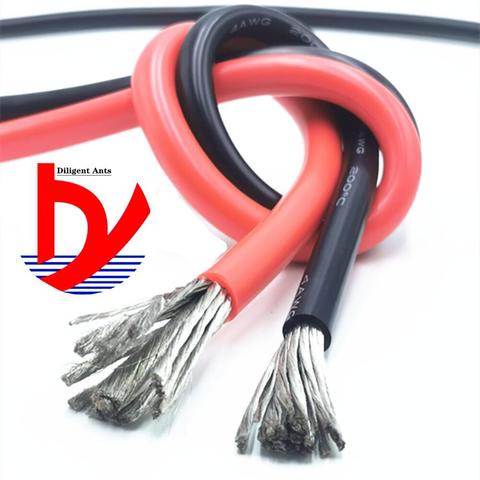 Cable de silicona blando resistente al calor, Cable de silicona blando 11AWG 10AWG 9AWG 8AWG 7AWG 6AWG 4AWG 35mm 50mm 70mm 200 ° resistente al frío-60 ° ► Foto 1/6