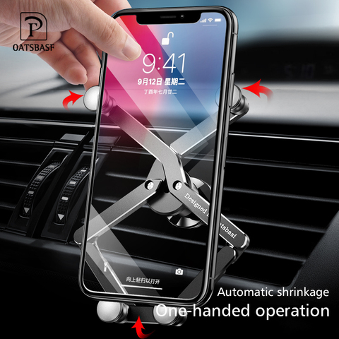 Soporte de gravedad Deformable para teléfono de coche, soporte Universal de gravedad para iPhone Xr Xs Max Xiaomi Huawei ► Foto 1/6