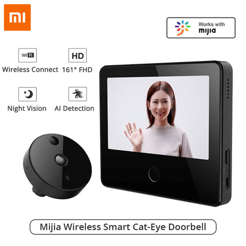 Xiaomi-timbre inalámbrico MIJIA Gato elegante ojos 720P 161 FHD, vídeo con pantalla táctil de 5 pulgadas, detección de movimiento PIR y rostro por inteligencia artificial, 5000m ► Foto 1/6