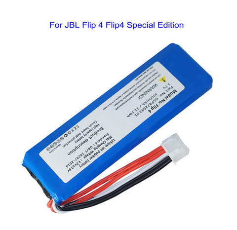 Batería de repuesto nuevo GSP872693 01, 3,7 v, 3000mah, para JBL Flip 4 /Flip 4, edición especial, 1 ud. ► Foto 1/4