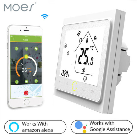 WiFi inteligente controlador de temperatura termostato de agua y Gas caldera funciona con Alexa eco Google casa Tuya. ► Foto 1/6