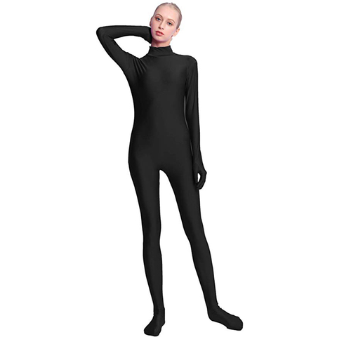 SPEERISE-monos ajustados de LICRA para hombre y mujer, traje de cuerpo completo Unisex, color negro Zentai, trajes de Cosplay ► Foto 1/6