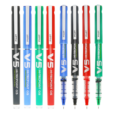 Pilot BXC-V5, nuevo cartucho de 0,5mm, juego de bolígrafo y cartucho Rollerball rellenable, colores rojo/Verde/negro/azul ► Foto 1/6