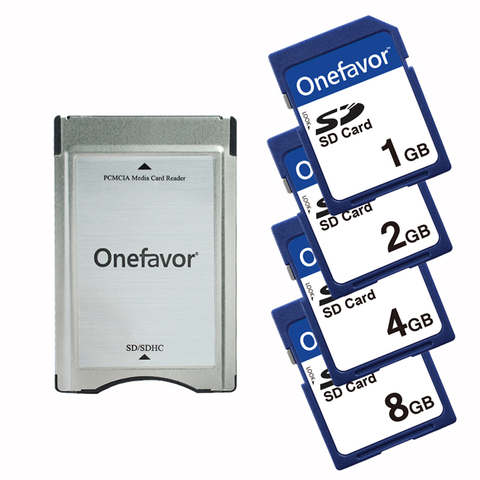 Onefavor-Adaptador de tarjeta SD a PCMCIA, lector de tarjetas PCMCIA con tarjeta SD de 1GB, 2GB, 4GB y 8GB para Mercedes Benz MP3 ► Foto 1/4