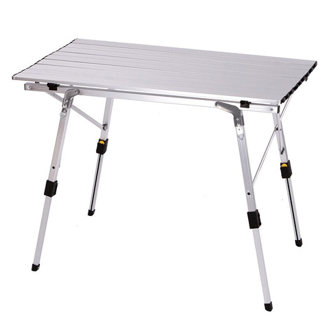 Mesa plegable para exteriores de K-STAR, silla de acampada de aleación de aluminio, mesa de pícnic resistente al agua, mesa plegable duradera para 90x53x69cm ► Foto 1/6