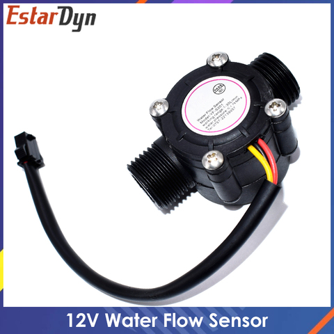 12V Sensor de Flujo de Agua DC 5-18V medidor de flujo Sensor de flujo de Hall agua Control líquido interruptor de Sensor de flujo 1-30L/min 2.0MPa YF-S201 ► Foto 1/6