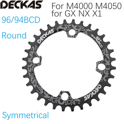 Deckas-plato de dientes individual para bicicleta de montaña, 96 BCD, redondo, 32 34 36 38 t, M4000 M4050 NX GX X1 ► Foto 1/6