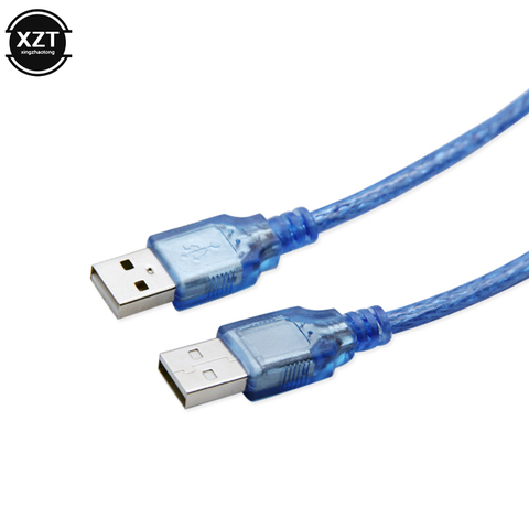 Nuevo USB 2,0 Cable macho A macho USB tipo A Cable extensor de Cable 0,3 M 0,5 M 1M 1,5 M 3M Cámara disco duro ► Foto 1/6