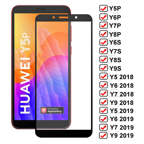 11D protección de vidrio para Huawei Y5P Y6P Y7P Y8P Y6S Y8S Y9S de templado de vidrio de Y5 Lite Y6 2022 Y7 Pro Y9 primer 2022 Protector de pantalla ► Foto 1/6