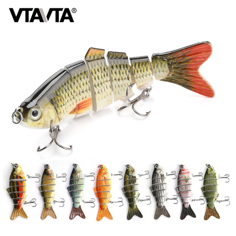 VTAVTA, 1 unidad, cebo duro Multi articulado, 10cm, 17,5g, Crankbait realista, Wobbler para peces, 6 segmentos, señuelo de pesca Artificial ► Foto 1/6