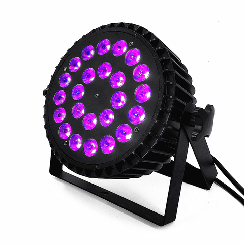 Luz LED RGBWA UV 6 en 1, 24x18W, iluminación de escenario profesional, carcasa de aluminio, luz de lavado para dj ► Foto 1/6