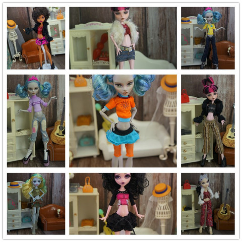 Muñeca con personalidad para niñas, atuendo de moda hecho a mano, conjunto de ropa de muñeca, vestidos de Casa de juego ► Foto 1/6