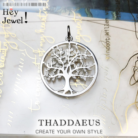 Colgante árbol para mujer, 2022 joyas de moda de verano, estilo europeo, bisutería con idioma de la naturaleza, romántico de Plata de Ley 925, regalo ► Foto 1/6