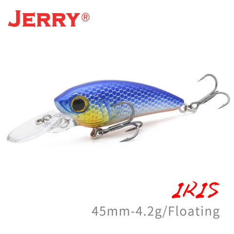 Jerry IRIS-Señuelos de Pesca ultraligeros, lubina flotante, 45mm, 4,2g, cebo duro de colores mezclados, trucha, Lucio ► Foto 1/6