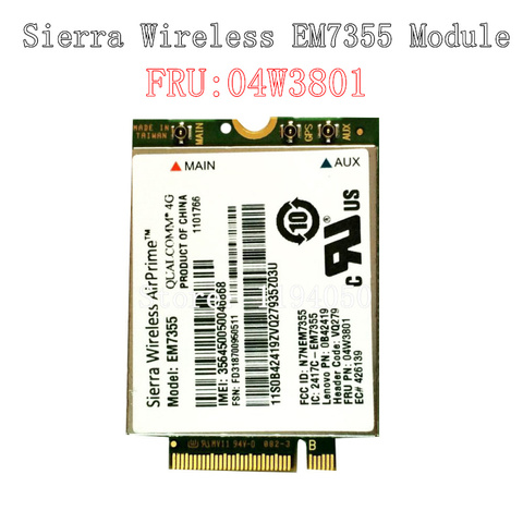 Sierra Gobi5000 EM7355 LTE/EVDO/HSPA + 42Mbps NGFF Tarjeta 4G módulo para Lenovo Thinkpad T431s T440 T440s T440p T540P W540 X240 ► Foto 1/2