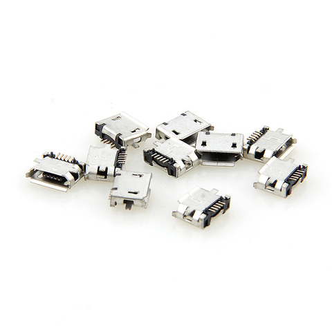 10 Uds Conector Micro USB de 5 pines tipo hembra Conector Micro USB conector de 5 pines conector de carga toma de carga tipo USB recto ► Foto 1/5