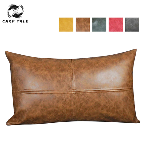 De Lujo luz PU funda de almohada fundas de cojines de sofá de cuero funda de almohada 30x5 0/45x4 5/50x5 0/60x60cm funda decorativa para cojín ► Foto 1/6