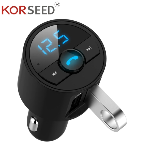 KORSEED 3.6A cargador rápido USB Kit de coche Bluetooth transmisor FM modulador Audio música reproductor Mp3 teléfono inalámbrico manos libres Carkit ► Foto 1/6