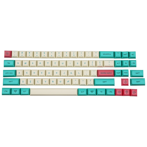 Hawái-tecla DSA para teclado mecánico, teclas de color azul, gruesa, pbt, gh60, GK64, dz60, xd84, 96, 108 ► Foto 1/6