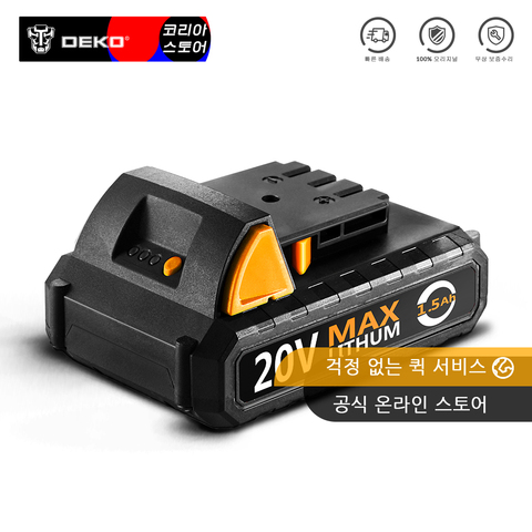 DEKO-Paquete de batería de iones de litio, Battery20V-Y, 20V, MAX, 1500mAh ► Foto 1/4