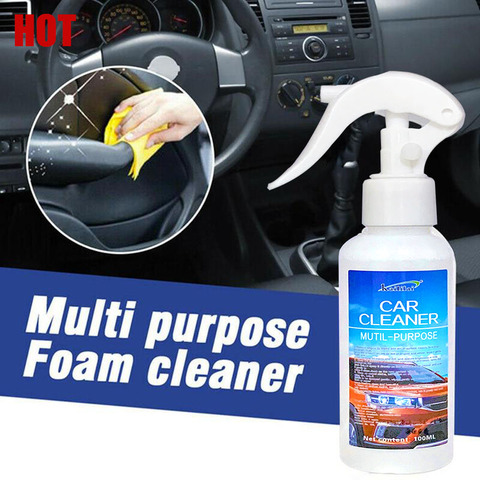 Limpiador de espuma multifuncional para Interior de coche, limpiador de agua potente multiusos, 100ML, 1 Uds. ► Foto 1/6