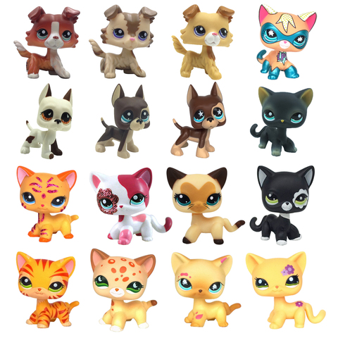 Lps-tienda de mascotas de juguete para gatos, Gato de pelo corto #2118 816, figura de anime rara, pequeño blanco, marrón, perro Collie, gran danés, envío gratis ► Foto 1/5