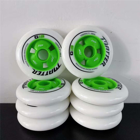 [Recomendar] 8 unids/lote importa G13 F1 F0 en línea de carrera de velocidad patines rueda de 110mm 100mm 90mm verde rosa amarillo patinaje STS CITYRUN ► Foto 1/6