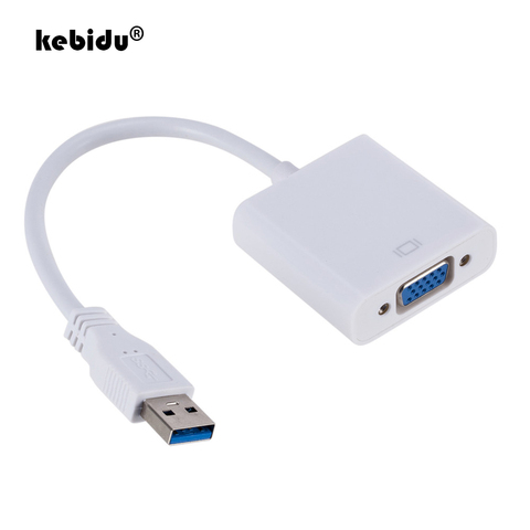 Adaptador USB a VGA de 1080P, convertidor de pantalla múltiple para proyector de Monitor de ordenador portátil, escritorio, tarjeta de vídeo externa, USB 2,0/3,0 a VGA ► Foto 1/6