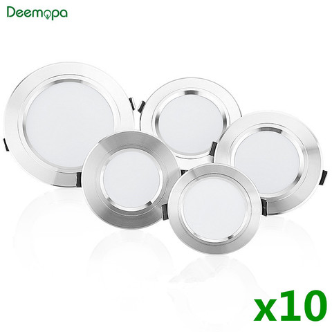 10 unids/lote Downlights Led 5W 9W 12W 15W 18W AC 220V 230V 240V luz LED empotrable de techo lámparas Led lámpara de techo hogar iluminación de interiores ► Foto 1/6