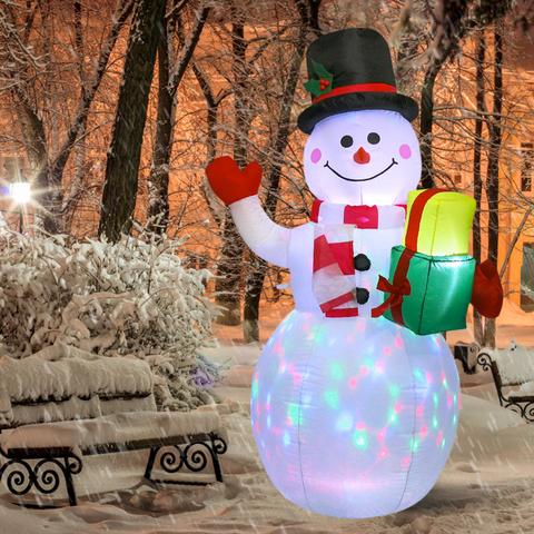 Muñeco de nieve de inflable de Navidad con luz LED nocturna ► Foto 1/6