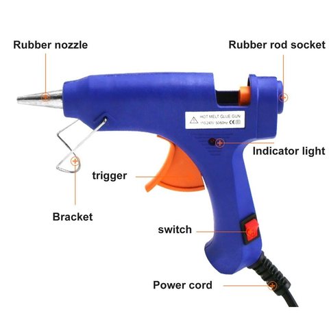 Mini pistola de pegamento de fusión en caliente, 20W, adecuada para proyectos de manualidades de trabajo manual, sellado y reparaciones diarias rápidas ► Foto 1/1