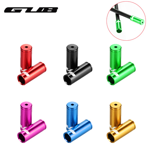 GUB 10 Uds aluminio cambios para bicicleta Cable de freno de camino de MTB de freno de bicicleta de turno tubo de alambre Protector de Cable punta final accesorios de tapa ► Foto 1/6