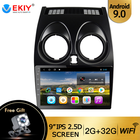 EKIY-Radio Multimedia con GPS para coche, Radio con reproductor, navegador, 9 