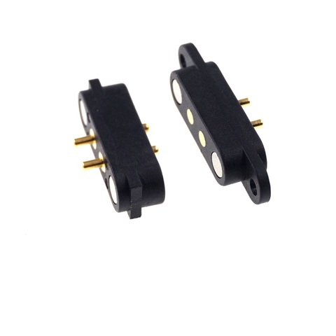 5 pares de primavera-cargado magnético conector pin Pogo 2 pin paso 2,8mm agujero pasante hombre mujer 2A 36V DC carga de energía de la sonda ► Foto 1/5