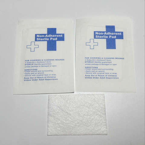 Almohadilla de gasa 100% algodón para primeros auxilios vendaje impermeable para heridas, almohadilla de gasa médica estéril, suministros de cuidado de heridas, 50 unids/lote ► Foto 1/5