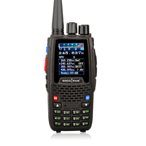 Banda cuádruple Walkie talkie UHF, VHF 136-147Mhz 400-470mhz 220-270mhz 350- 390mhz 4 bandas de mano dos vías Radio Ham transceptor KT-8R ► Foto 1/6