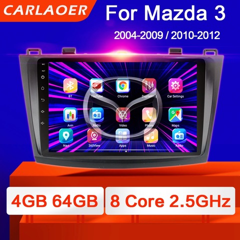 Para Mazda 3 2004-2013 maxx axela android 9,0 coche DVD GPS Radio estéreo 1G 16G WIFI mapa gratuito Quad Core coche 2 din reproductor Multimedia ► Foto 1/6