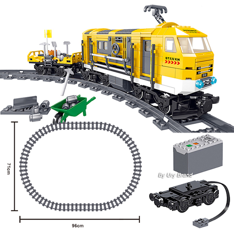 Tren de mantenimiento de vías Juguetes de bloques de construcción para niños, creador de motores, ciudad, educativo, regalos de navidad ► Foto 1/6