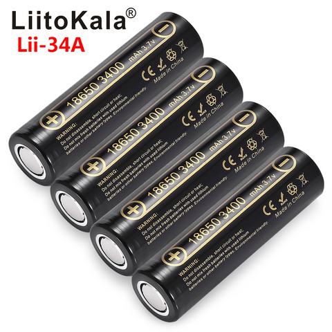 LiitoKala Lii-34A 100% nuevo Original NCR18650B 3,7 v 3400 mah 18650 batería recargable de litio para baterías de linterna ► Foto 1/6