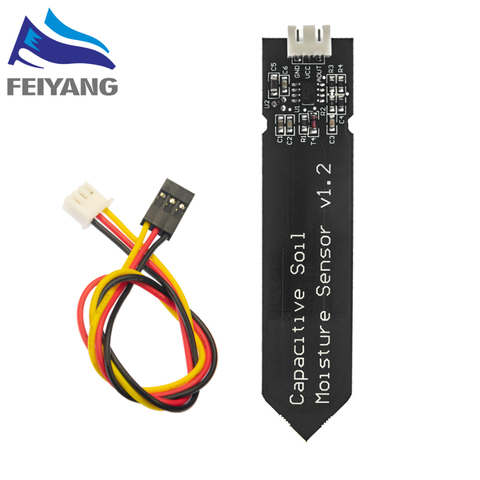 Módulo de sensor capacitivo de humedad del suelo, cable de amplio voltaje resistente a la corrosión, Sensor capacitivo analógico de humedad del suelo V1.2 ► Foto 1/6