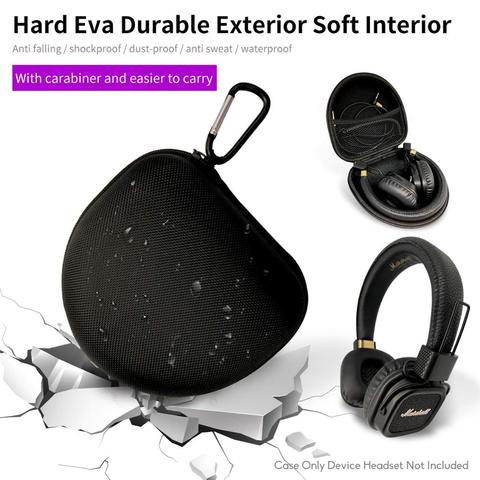 Bolsa de almacenamiento de Estuche de transporte protectora EVA dura, para Marshall Major MID Monitor 1 2 3 4 I II III IV, auriculares por encima de la oreja con Bluetooth ► Foto 1/6