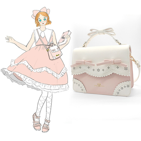 Lolita-Bolso de princesa japonesa con lazo para chica, bolso de princesa, estilo gótico, lolita, lolita, Lolita ► Foto 1/6