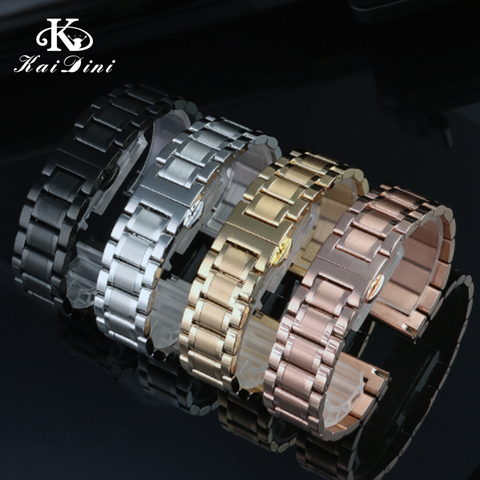 Correa de acero inoxidable para reloj, pulsera de Metal de 14mm, 15mm, 16mm, 17mm, 18mm, 19mm, 20mm, 21mm, 22mm, 23mm y 24mm, ancho de banda de acero para regalo ► Foto 1/6