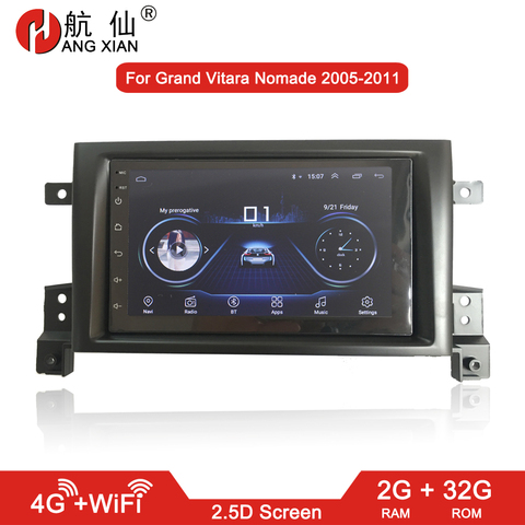 HANGXIAN 2 din Android 8,1 coche radio Estéreo pegatinas de coche para SUZUKI Grand Vitara Nomade 2005-2011 coche dvd jugador coche accesorios ► Foto 1/6