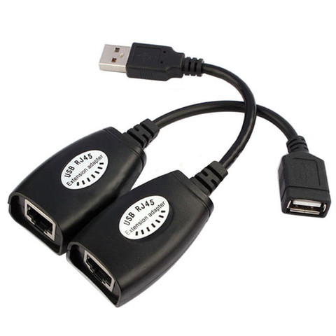 Extensor Ethernet, extensión USB, Cable RJ45, adaptador LAN, conjunto de repetidor ► Foto 1/5