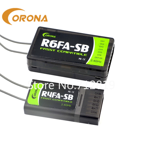 CORONA R4FA-SB/ R6FA-SB 2,4 GHZ FUTABA FASST COMPATIBLE con S autobús receptor para RC avión ► Foto 1/5